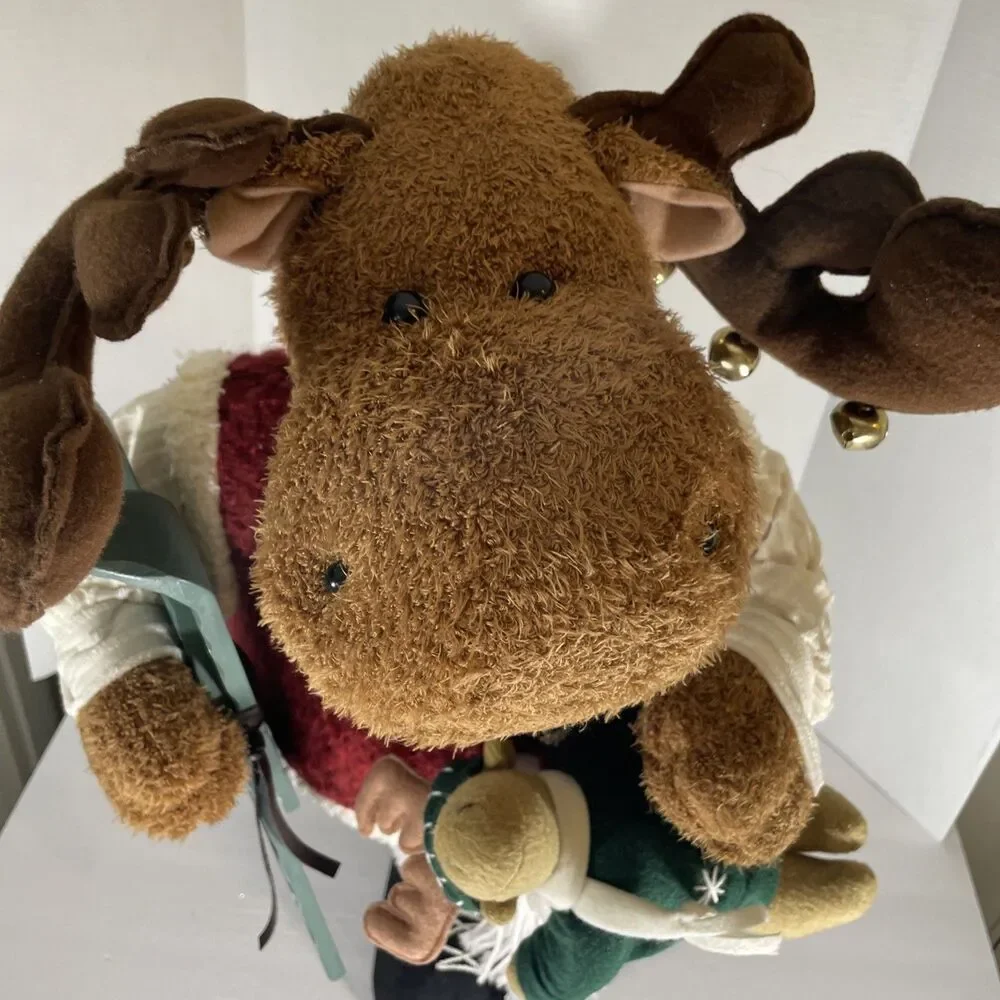 Costco Frabric Moose Welcome Christmas Moose Plush 26”